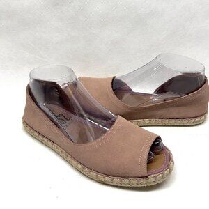 MIZ MOOZ WOMEN'S SLIP ON SUEDE ESPADRILLE FLATS ROSE 38EU / 8US #  F-29